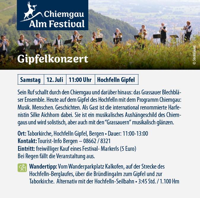 Gipfelkonzert - Chiemgau Alm Festival gipfelkonzert